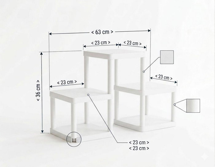 Hermia Sakura Organizador de Cocina Blanco Hermia Sakura Organizador de Cocina Blanco